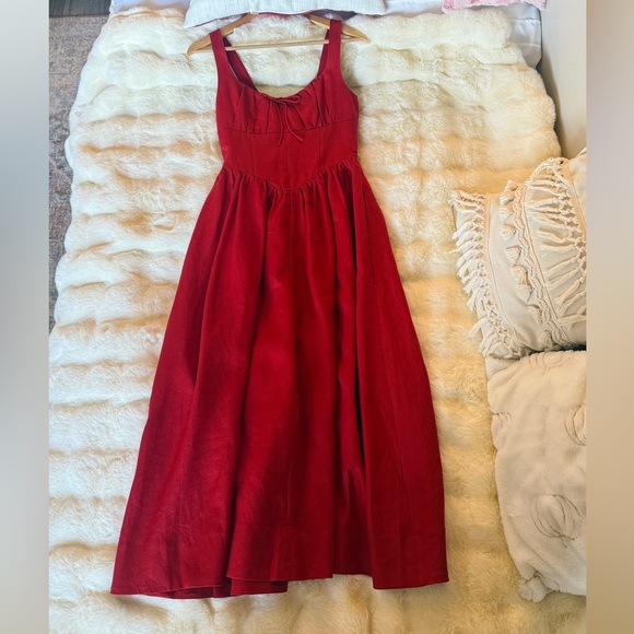 Reformation Red Midi Dress - Picture 8 of 15